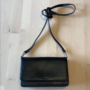 MATT & NAT black faux leather crossbody purse
